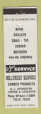 Matchbook Cover - Hillcrest Conoco oil gas Tulia TX HL Standefer