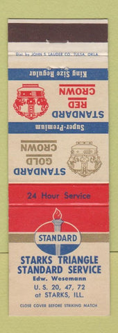 Matchbook Cover - Standard oil gas Starks Triangle Starks IL