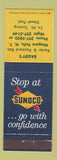 Matchbook Cover - Sunoco oil gas Bagby's Niagara Falls NY