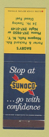Matchbook Cover - Sunoco oil gas Bagby's Niagara Falls NY