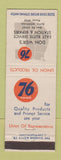 Matchbook Cover - Union 76 oil gas Don Weir's Butte MT