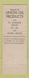 Matchbook Cover - Union 76 oil gas Don Weir's Butte MT
