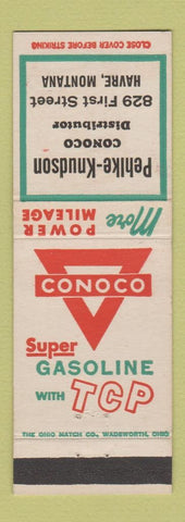 Matchbook Cover - Conoco oil gas Pehlke Knudson Havre MT