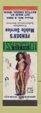 Matchbook Cover - Fender's Mobil oil gas Battle Creek MI pinup