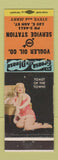 Matchbook Cover - Vogler Pure oil gas pinup Piqua OH WEAR #2