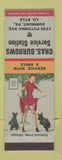 Matchbook Cover - Chas Burrows Service oil gas Dormont PA pinup