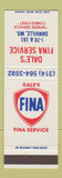 Matchbook Cover - Dale's Fina oil gas Danville MO