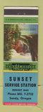 Matchbook Cover - Sunset Service oil gas Sandy OR