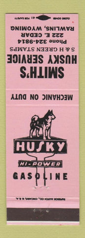 Matchbook Cover - Smith's Husky oil gas Rawlins WY