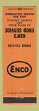 Matchbook Cover - Enco oil gas Ken's Baker CA