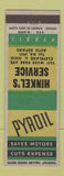 Matchbook Cover - Pyroil oil gas Hinkel's Cleveland OH
