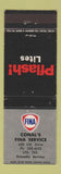 Matchbook Cover - Fina oil gas Conal's Littlefield? TX