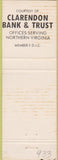Matchbook Cover - Arlington Hospital Gift Shop VA tan