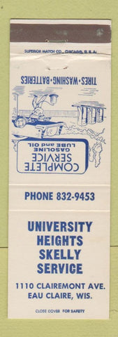Matchbook Cover - University Heights Skelly oil gas Eau Claire WI