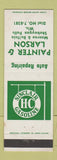 Matchbook Cover - Sinclair oil gas Painter Larson Sheboygan Falls WI