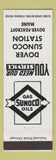 Matchbook Cover - Sunoco oil gas Dover Foxcroft ME