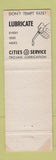 Matchbook Cover - Cities oil gas Uptown
