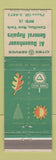 Matchbook Cover - Cities oil gas Al Dauenhauer Camillus NY