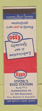 Matchbook Cover - Esso oil gas Stitzel's McEwensville PA