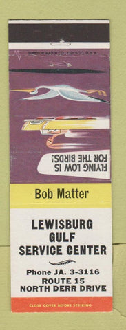 Matchbook Cover - Lewisburg Gulf oil gas PA?