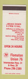 Matchbook Cover - Union 76 oil gas Flomaton AL