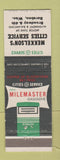Matchbook Cover - Cities oil gas Mekkelson's Baraboo WI