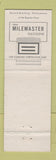 Matchbook Cover - Cities oil gas Mekkelson's Baraboo WI