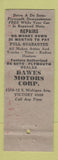 Matchbook Cover - Dawes Motors DeSoto Plymouth  Chicago? WEAR