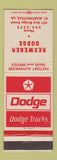 Matchbook Cover - Resweber Dodge St Martinsville LA
