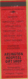 Matchbook Cover - Arlington Hospital Gift Shop VA red