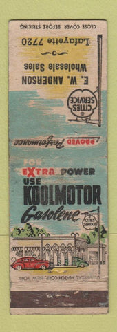 Matchbook Cover - Cities oil gas EW Anderson WORN