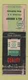Matchbook Cover - Cities oil gas Bill's Grocery Stratham NH WORN