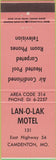 Matchbook Cover - Lan O Lak Motel Camdenton MO pink