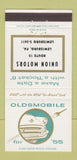 Matchbook Cover - 1955 Oldsmobile Union Motors Lewisburg PA 30 Strike