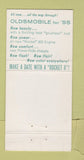 Matchbook Cover - 1955 Oldsmobile Allison's Sylva NC 30 Strike
