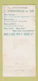 Matchbook Cover - 1955 Oldsmobile White Rose Motors York PA 30 Strike