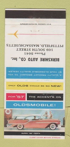 Matchbook Cover - 1957 Oldsmobile Berkshire Auto Pittsfield MA 30 Strike