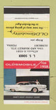 Matchbook Cover - 1958 Oldsmobile LS Sober Sunbury PA 30 Strike