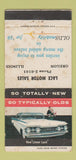 Matchbook Cover - 1959 Oldsmobile Lace Motors Oregon IL WORN 30 Strike