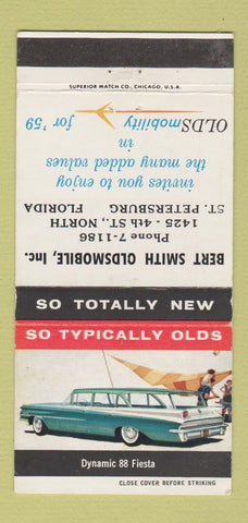 Matchbook Cover - 1959 Oldsmobile Bert Smith St Petersburg FL 30 Strike