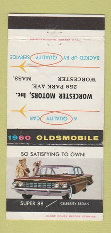 Matchbook Cover - 1960 Oldsmobile Worcester MA WEAR 30 Strike