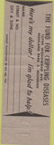 Matchbook Cover - Cerebral Palsy infant disease Highland Park MI