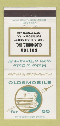 Matchbook Cover - 1955 Oldsmobile Bolton Pottstown PA 30 Strike