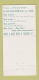 Matchbook Cover - 1955 Oldsmobile Bolton Pottstown PA 30 Strike