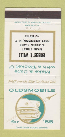 Matchbook Cover - 1955 Oldsmobile Robert Wells Port Jefferson NY 30 Strike