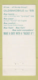 Matchbook Cover - 1955 Oldsmobile Robert Wells Port Jefferson NY 30 Strike