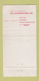 Matchbook Cover - 1957 Oldsmobile Tilbrook Carnegie PA 30 Strike