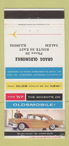 Matchbook Cover - 1957 Oldsmobile Gragg Salem IL 30 Strike
