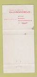 Matchbook Cover - 1957 Oldsmobile 66 Motors St Marys OH 30 Strike