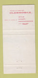 Matchbook Cover - 1957 Oldsmobile Autoin Garage Delware OH 30 Strike